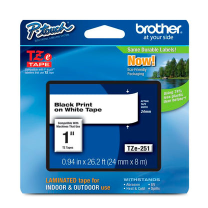 Cinta Negro/Blanco Brother TZE251 24 mm