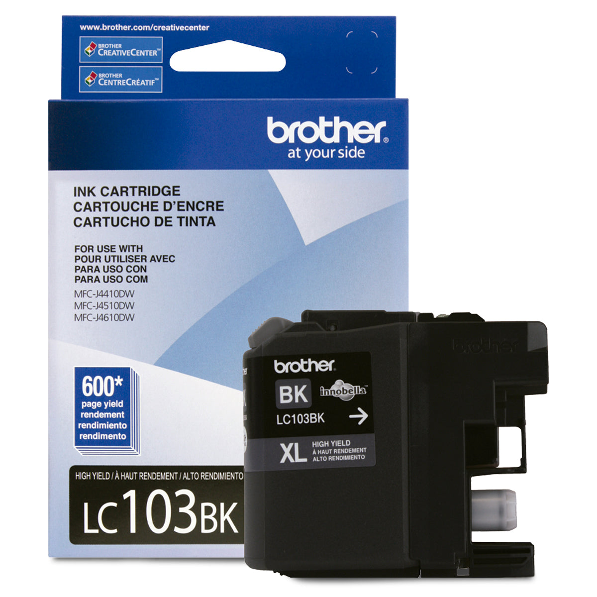 Cartucho de Tinta Brother LC103BK / Negro / 600 páginas / MFC J4510DW