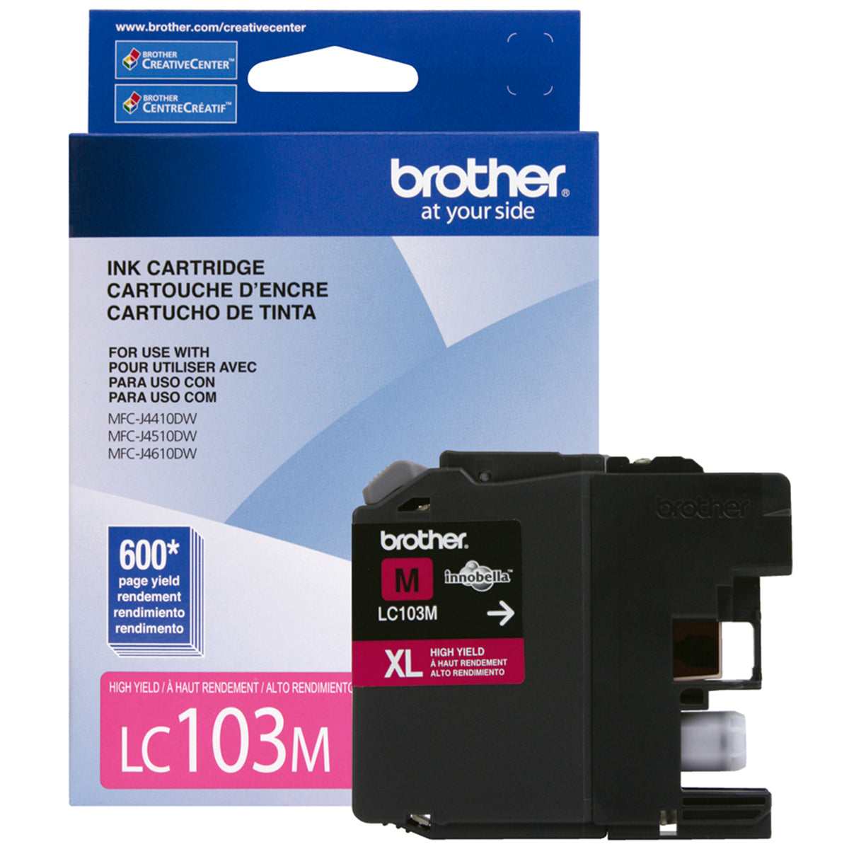 Cartucho de Tinta Brother LC103M / Magenta / 600 páginas / MFC J4510DW
