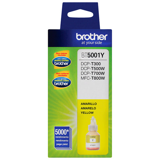 Botella de Tinta Brother BT5001Y / Amarillo / 5000 páginas / Brother DCP / MFC